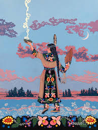 Agwamo She Walks On Water By Chholing Taha Native American Art Native Art Indigenous Art