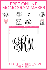 Monogram Maker Monogram Maker Free Monogram Fonts Cricut Monogram