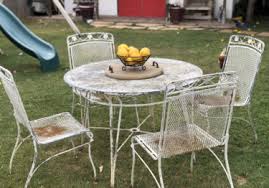 There is something really special about a beautiful piece of french iron garden furniture. 1950 S Wrought Iron Patio Set Junk In The Trunk Vintage Market