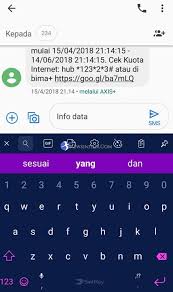 Walaupun dikenal sebagai provider internet dengan kuota besar. Cek Kuota 3
