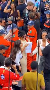 Kim Kardashian stole the towel meant for the race winner Kimi Antonelli  after the F1 race in Monaco and wiping her head with it 😭😂