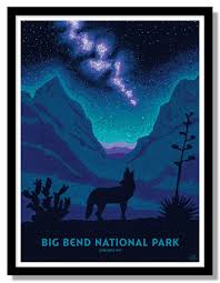 Big bend national park at night. Big Bend National Park Poster Night Sky Fifty Nine Parks