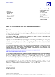 Bank details on bank letterhead or bank stamp. Https Www Banktrack Org Download Deutsche Bank Ioi Human Rights Response 151211 Pdf