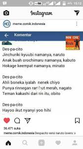 Tolong Kasih Tau Yel Yel Mos Nada Despascito Brainly Co Id