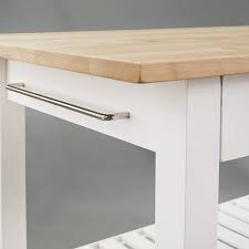 Joined or fastened to something. Buy Casual Home Kitchen Island With Solid American Hardwood Top Natural White 40 W 373 91 Online In Vietnam B00rox6vrw