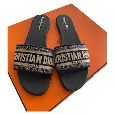 Shop at saks off 5th today. Christian Dior Sandals Navy Blue Cloth Ref 234506 Joli Closet