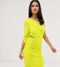 Whatever you're shopping for, we've got it. Asos Design Tall One Shoulder Midi Dress In Cutwork Lace With Fringe Hem Multi 5 Star Wedding Boutique