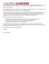 Best Retail Assistant Store Manager Cover Letter Examples Livecareer