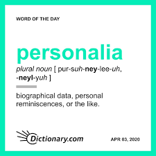 Personalia Word Of The Day April 3 2020 In 2020 Uncommon Words Unusual Words Word Of The Day