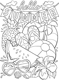 105 pictures of summertime for children 4,5,6,7 years old. Hello Summer Coloring Page Crayola Com