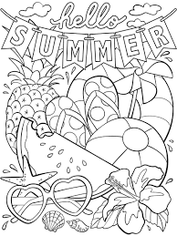 Kids are bound to love coloring this cute under the sea coloring page featuring good friends mr. Hello Summer Coloring Page Crayola Com