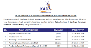 Dalam setiap temuduga spa, anda akan dinilai oleh pihak penemuduga yang melibatkan beberapa kriteria seperti. Permohonan Jawatan Kosong Lembaga Kemajuan Pertanian Kemubu Kada Kelayakan Spm Diploma Ijazah