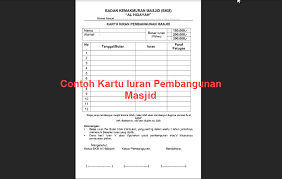Maybe you would like to learn more about one of these? Contoh Kartu Iuran Infaq Sumbangan Pembangunan Masjid Tutup Kurung