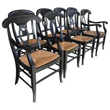 Keep an eye on pottery barn promo codes from offers.com Napoleon Rush Seat Dining Chairs By Pottery Barn Set Of 8 Pottery Barn Dining Room Black Dining Room Table Antique Dining Room Chairs