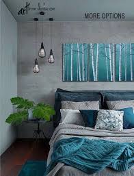 Aspen Birch Tree Pictures Canvas Wall Art Large Teal Blue Etsy Teal Blue Living Room Blue Walls Living Room Teal Living Rooms