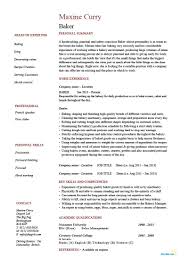 Baker Resume Template Example Cake Confectionery Objective Summary No Experience Entr Job Resume Examples Teacher Resume Examples Project Manager Resume