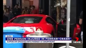 Maybe you would like to learn more about one of these? Sydney A Woman Has Needed Hospital Treatment After A Very Expensive Crash A Ferrari Supercar Crashed Into A Top End Jewel 7news Sydney Scoopnest