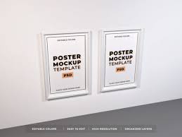 Download this free psd file about billboard mockup, and discover more than 10 million professional graphic resources on freepik Realistic Poster On Wall Mockup Template Graphic By Dendysign Creative Fabrica