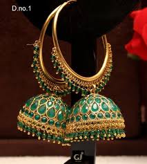 Jhumka Indian Earrings Gold Plat Jewelry Bollywood Wedding Etsy In 2020 Indian Jewelry Earrings Gold Earrings Indian Indian Jewellery Design Earrings