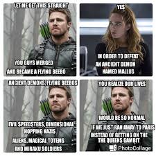 Pin By Jaycee Ayers On Arrow Supergirl Flash Legends Of Tomorrow Arrow Funny Flash Funny Arrow Memes
