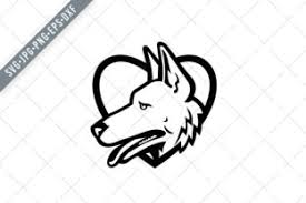 German Shepherd Dog Head Heart Graphic By Patrimonio Creative Fabrica
