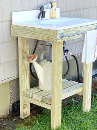 Now, i will share how to the faucet connector will then be connected to the faucet while the other end will be connected to the leader hose, which is in turn connected to the. How To Build A Diy Outdoor Sink