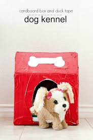 Diy Cardboard Box Dog Kennel Craft Tonya Staab Diy Dog Stuff Diy Cardboard Dog House Diy