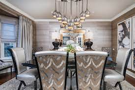 What bedroom decorating ideas should i opt for? Transitional Dining Room With Wallpaper In A Neutral Color Palette Transitional Dining Room New York By Grunberger Interiors Houzz
