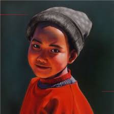 Artist Name: Abid Shaikh, Title: A Boy, Oil