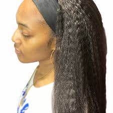 Lazy Girl Kinky Straight Beginners Headband Wig 100% Human Hair