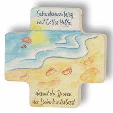 Lass uns nicht von morgen reden nie zuvor in meinem. Kinderkreuz Spuren Im Sand Bunt Holz Gehe Deinen Weg 8 X 8 Cm Ta 13 99