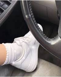 Black Air Forces With White Socks Pin By Angie On Kicks Sock Shoes Cute Socks Sneakers