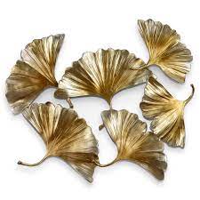 Gingko Leaf Wall Hanging In 2021 Outdoor Metal Wall Art Gingko Leaves Leaf Wall Art