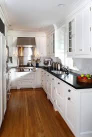 White Kitchen Cabinets With Black Countertops Aesthetically Pleasing As They Come Goodwor In 2020 Kitchen Remodel Small Galley Kitchen Design Kitchen Remodel Design