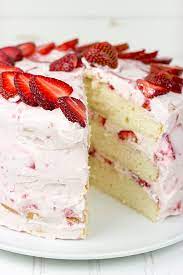 Fresh Strawberry Cake A Favorite Summer Dessert Recipe Fresh Strawberry Cake Desserts Cake Recipes