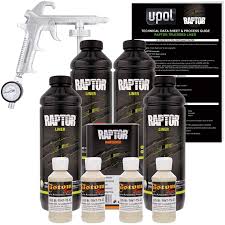 U Pol Raptor Shoreline Beige Urethane Spray On Truck Bed Liner Kit W Free Spray Gun 4 Liters