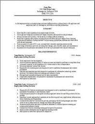 Employment Staffing Resume Occupational Examples Samples Free Edit With Word