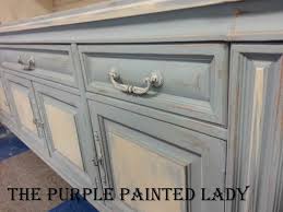 Cream cabinets, black distressed cabinets, weathered cabinets, metallic gray. How To Paint The Hinges Or Hardware On Your Cabinets Or Furniture The Purple Painted Lady