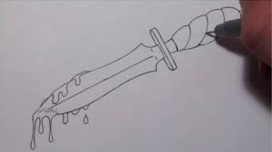 Learn how to draw knife with blood pictures using these outlines or print just for coloring. How To Draw A Knife With Blood