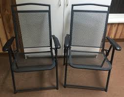 Folding Fold Up Black Metal Mesh Lawn Patio Deck Poolside Metal Lawn Chairs Metal Mesh Patio Deck