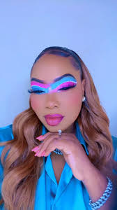 Gender reveal makeup look. #fullglam #kizzglam #kandmdiamondexperience