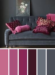 Raspberry And Grey Color Inspiration Living Room Color Schemes Color Palette Living Room Room Color Schemes