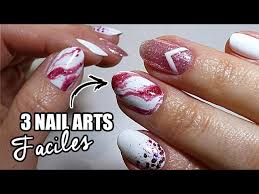 En forme de triangle, chevrons, géométrique, cœur. 3 Motifs Faciles Sur Du Semi Permanent Youtube