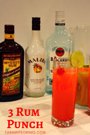 Add all ingredients in a shaker except ginger beer, add ice and shake well until chilled. 3 Rum Punch The Farmwife Drinks