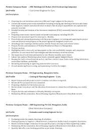 resume cost control engineer