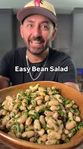 Easy bean salad! You can whip this delicious salad up in less than 5  minutes. I’m using cannellini beans, but you can also mix it up with kidney  beans or whatever bean you like., ., 2 cans of ...