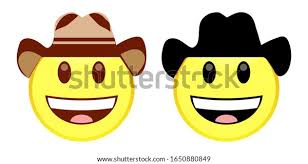 Emoji Cowboy Hat Face Yellow Smiley Stock Vector Royalty Free 1650880849