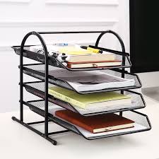 That way you can find what you need and get back to work (so there's more time to do what you want). 4 Tiers Desk Organizer Tray Metal Mesh Desktop Paper Letter Tray Rack Home Office School Files Papers Bills Folders Letters Binders Organizing Black Walmart Canada
