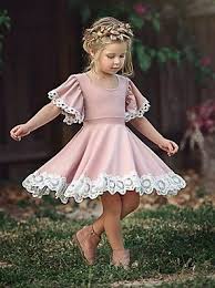 Kids Girls Basic Dusty Rose Solid Colored Long Sleeve Dress Blue 2021 Us 21 99 Little Girl Fashion Princess Dress Kids Dresses Kids Girl