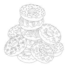 Fun & easy to print. Pile Of Donutsj Color Page Png 1000 1000 Donut Coloring Page Cute Coloring Pages Coloring Pages